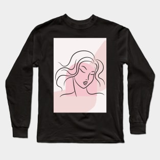 Feminine Abstract Poster Pastel Wall Paper Long Sleeve T-Shirt